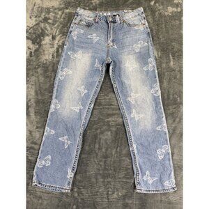 S.O.N.G. Womens Jeans Size 9/29 Butterfly Print Timeless Fit